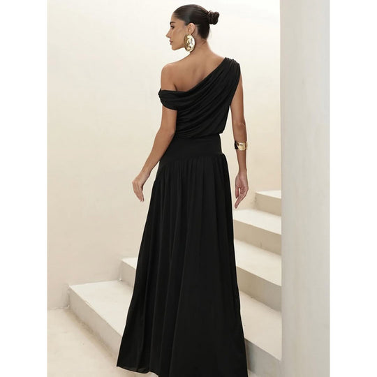 Damen Elegantes Maxikleid mit Drapier-Details EB