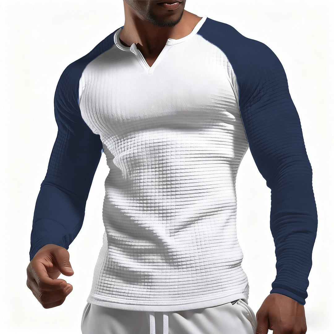 Herren Langarmshirt mit innovativem Strukturdesign EB