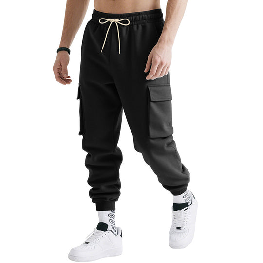 Herren nan multifunktionale leistungsstarke Jogginghose mit großzügigen Klappfächern elastischem Tunnelzug und konischem Beinabschluss EB