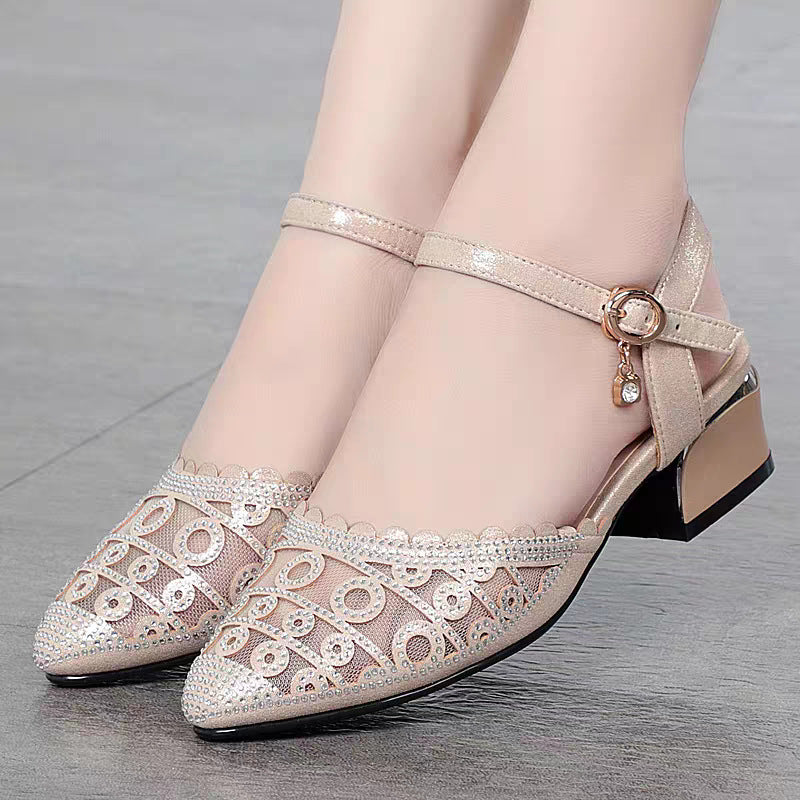 Damen elegante Ballerinas mit modischer Riemchenverzierung und komfortablem Fußbett EB