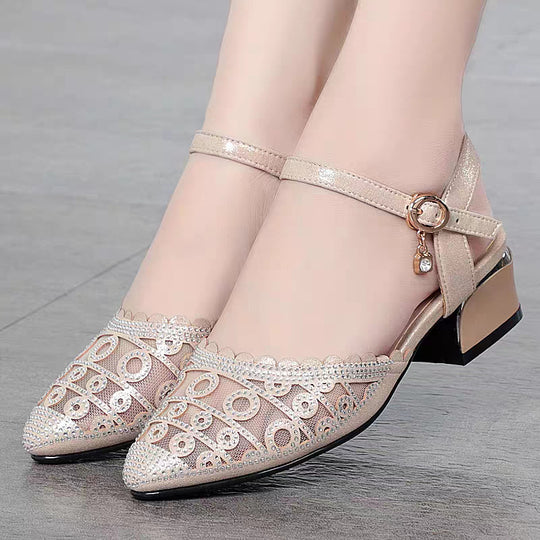 Damen elegante Ballerinas mit modischer Riemchenverzierung und komfortablem Fußbett EB