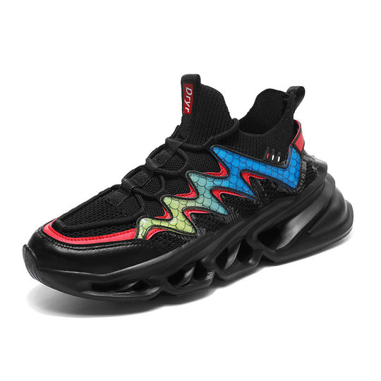 Damen Sportliche Laufsneaker mit innovativem Wellenmuster und atmungsaktiver Struktur EB