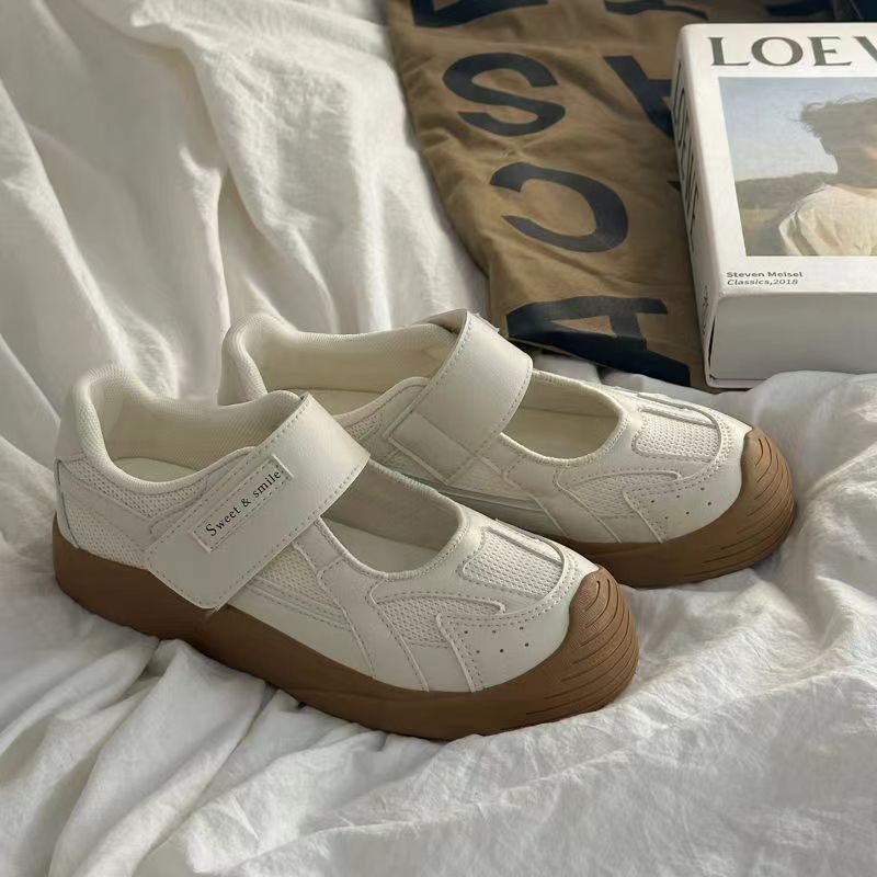 Damen Komfortable Sneakers mit praktischem Klettverschluss und atmungsaktiver Mesh-Oberfläche EB