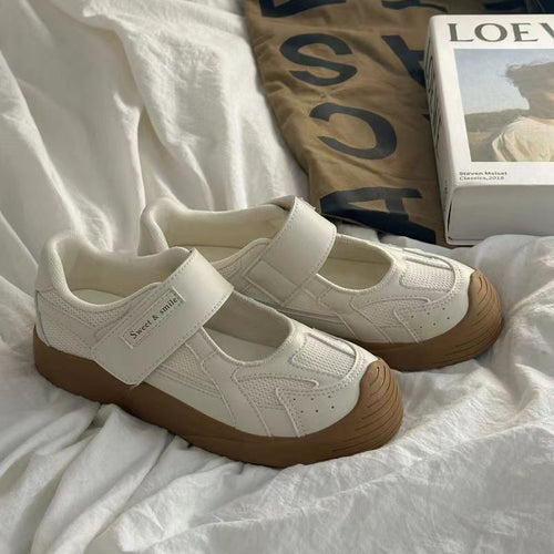 Damen Komfortable Sneakers mit praktischem Klettverschluss und atmungsaktiver Mesh-Oberfläche EB