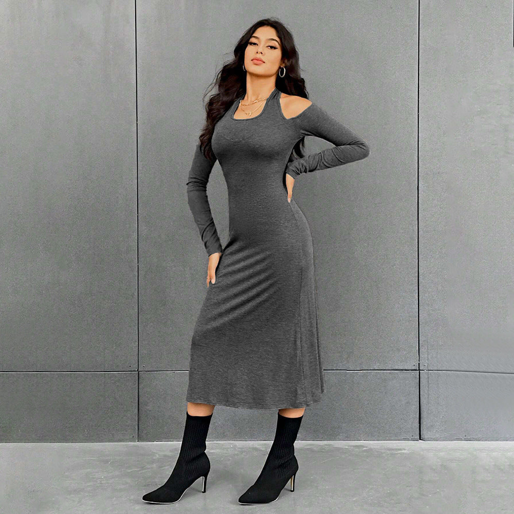 Damen figurbetontes Midikleid mit Neckholder, Cut-Out-Schultern und taillierter Jersey-Silhouette Eichborn Berlin