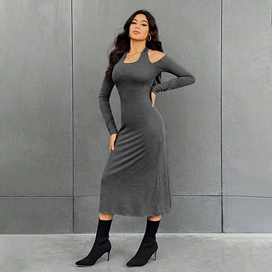 Damen figurbetontes Midikleid mit Neckholder, Cut-Out-Schultern und taillierter Jersey-Silhouette Eichborn Berlin