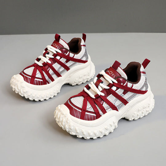 Damen Sportliche Outdoor Sneakers mit atmungsaktiver Mesh-Konstruktion und stabiler Profilsohle EB