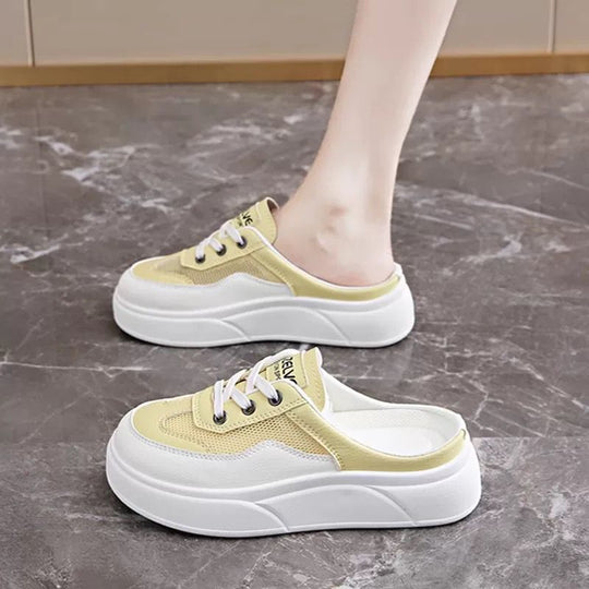 Damen Slip-On Sneakers mit luftigen Mesh-Einsätzen und komfortabler Sohlenkonstruktion EB