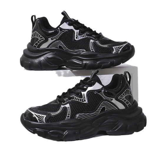 Damen Sportliche Sneakers mit atmungsaktivem Obermaterial und stoßdämpfender Sohle EB