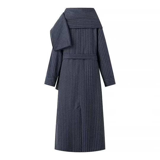 Damen Wickelmantel mit eleganter Kragenpartie und Gürtel EB