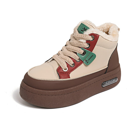 Damen Winterliche High-Top Sneakers mit kuscheligem Innenfutter und dämpfender Sohle EB