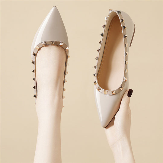 Damen elegante spitze Ballerinas mit Nieten EB