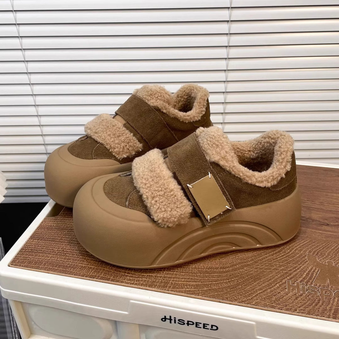Damen Plüschgefütterte Slip-On Sneakers EB