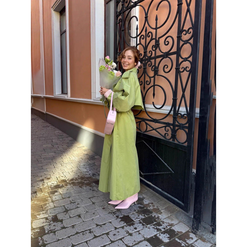 Damen Oversized Trenchcoat mit voluminösen Ärmeln EB