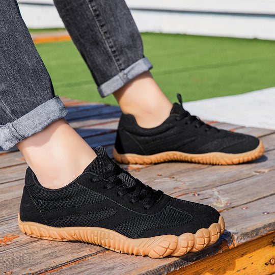 Unisex atmungsaktive Mesh-Sneaker mit Wildleder-Overlays, flexibler Profilsohle und ergonomischem Fußbett EB