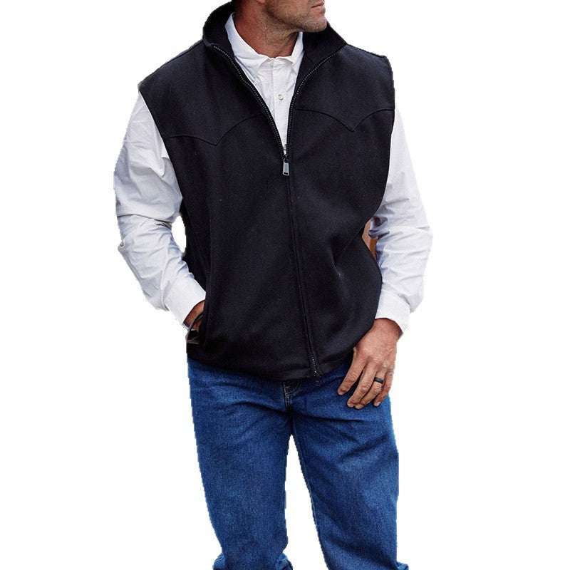 Herren Fleece-Weste mit praktischem Reißverschluss und seitlichen Taschen EB