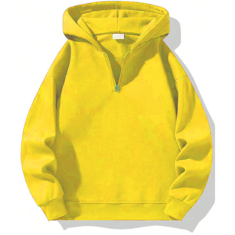 Herren sportlicher Kapuzenpullover mit halbem Reißverschluss EB