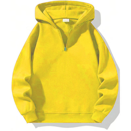 Herren sportlicher Kapuzenpullover mit halbem Reißverschluss EB
