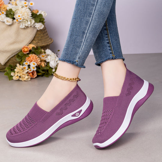 Damen Leichte Komfort-Sneaker mit atmungsaktiver Strickoberfläche EB