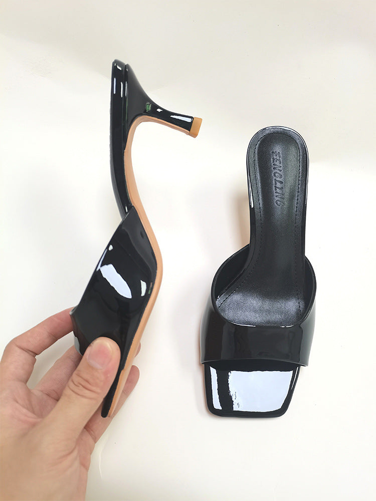Damen elegante High Heel Sandalen mit blockierendem Design EB