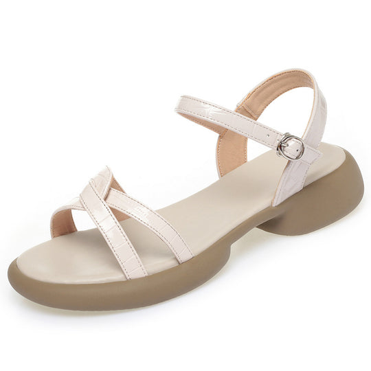Damen Komfortable Riemchensandalen mit verstellbarem Schnallenverschluss und ergonomischem Fußbett EB