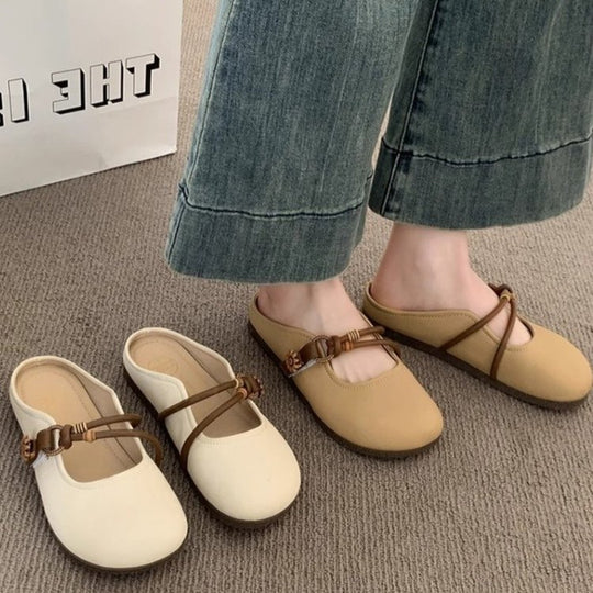Damen Modische Clogs mit verstellbarem Riemen und komfortabler Sohle EB
