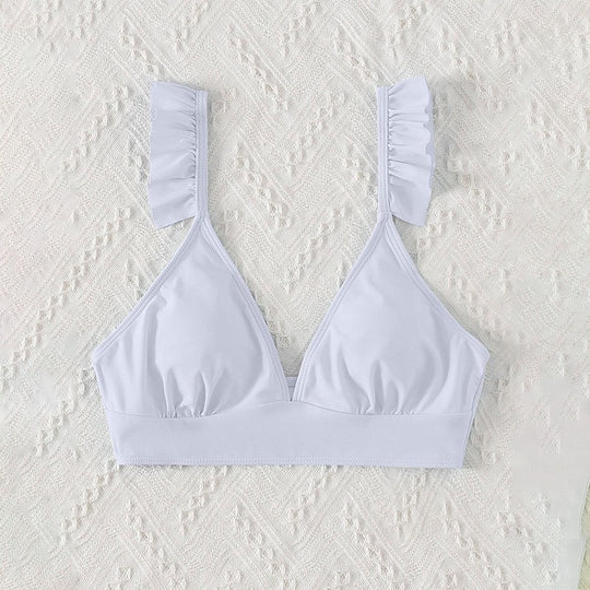 Damen Triangel-Bikinioberteil mit Rüschen EB