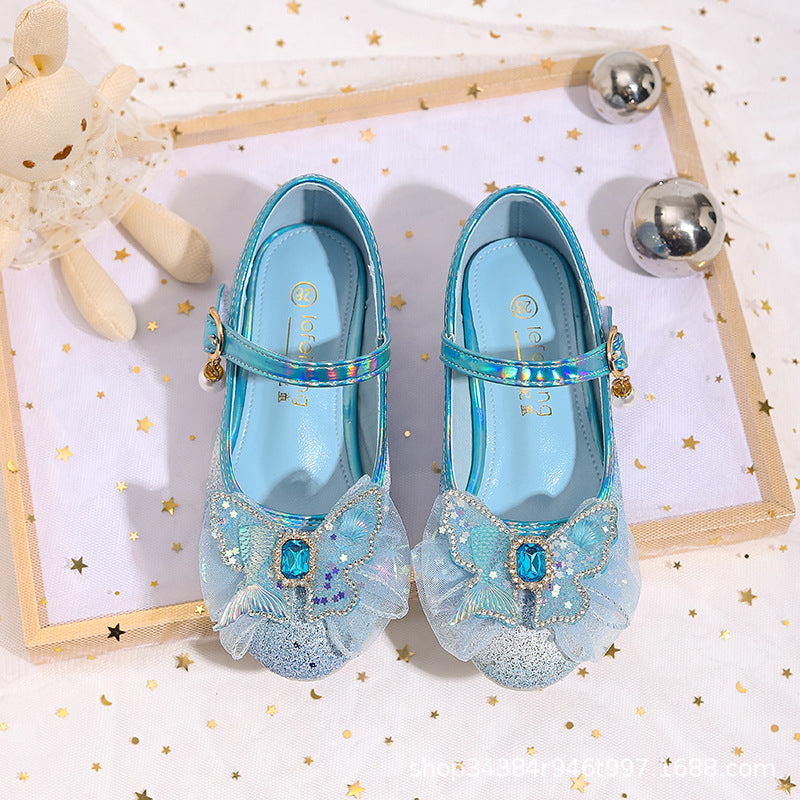 Damen Glitzernde Ballerinas mit Blumenmotiv EB
