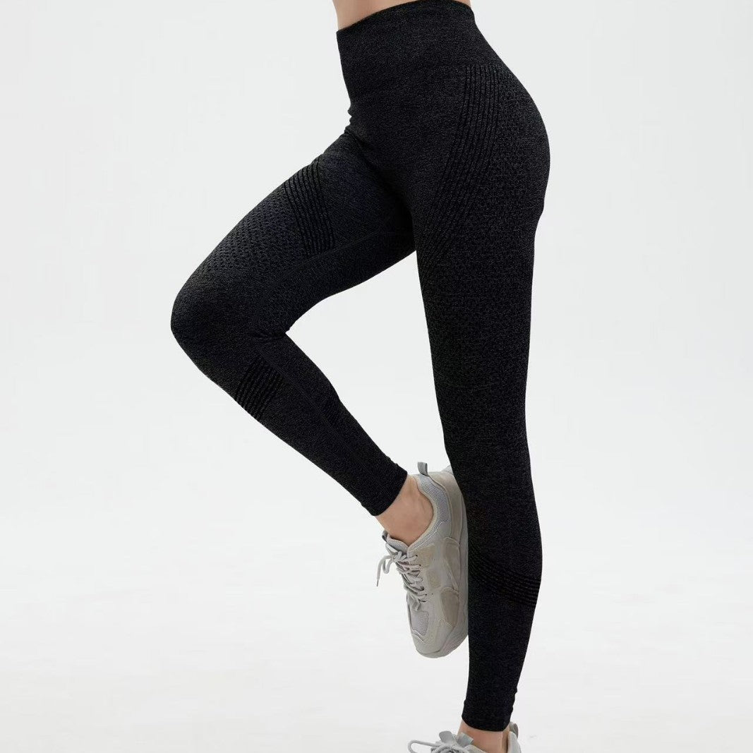 Damen Hochwertige Sportleggings mit atmungsaktiven Mesh-Einsätzen und nahtlosem Design EB