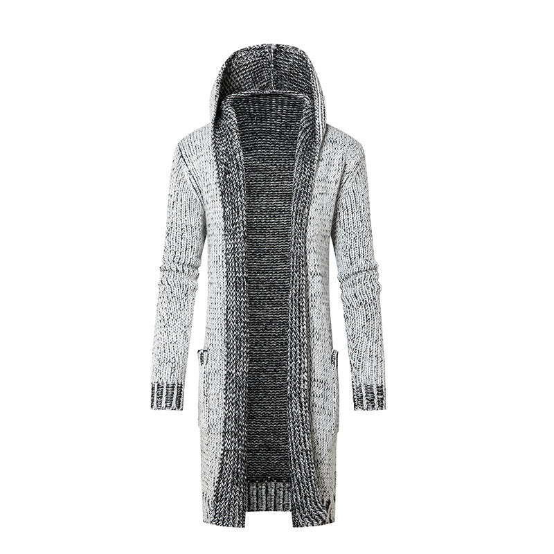 Damen Strickjacke mit Kapuze und seitlichen Taschen EB