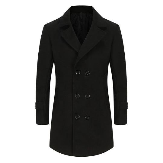 Herren eleganter Woll-Doppelmantel EB