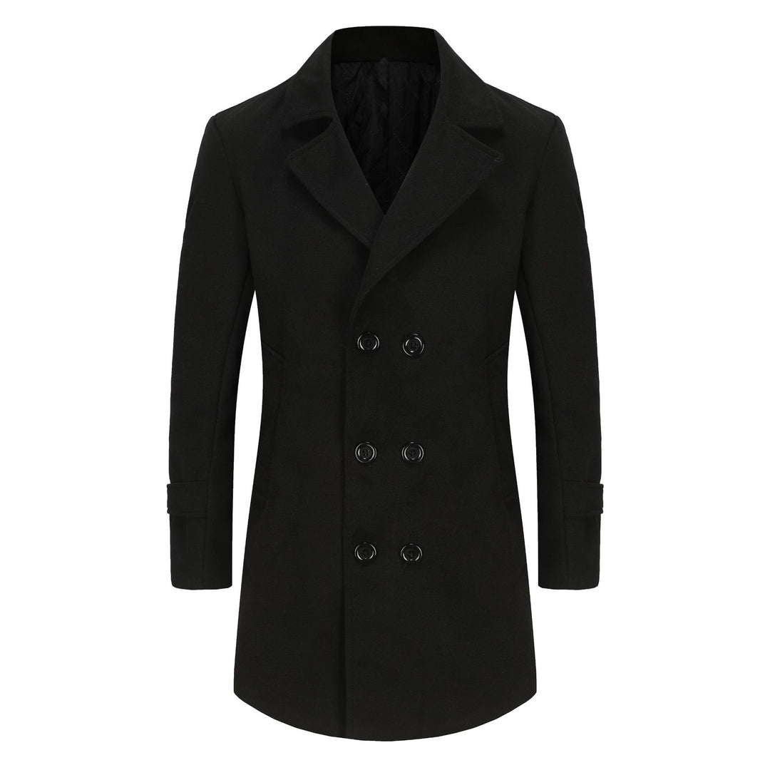 Herren stilvoller und eleganter Übercoat mit doppelter Knopfreihe EB