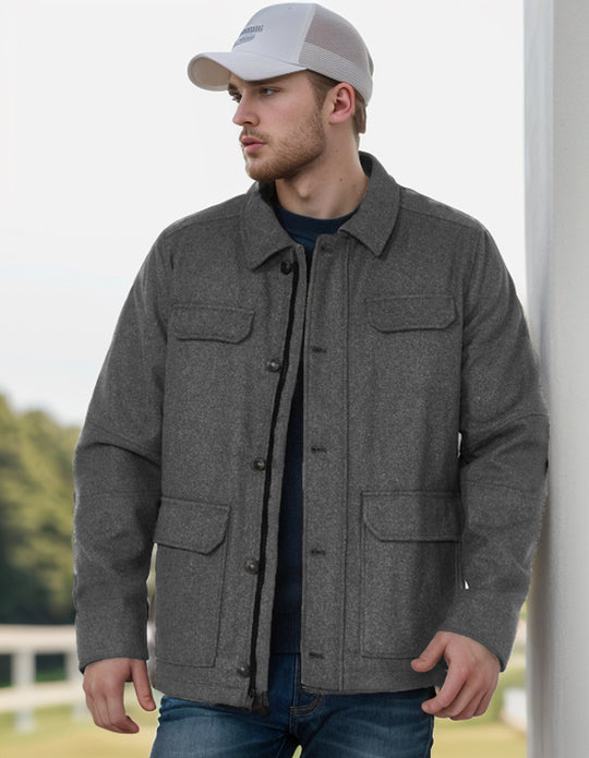 Herren modische Jacke mit praktischen Taschen EB
