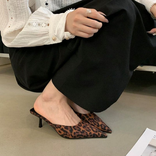 Damen Slingback-Pumps mit elegantem Leopardenmuster EB