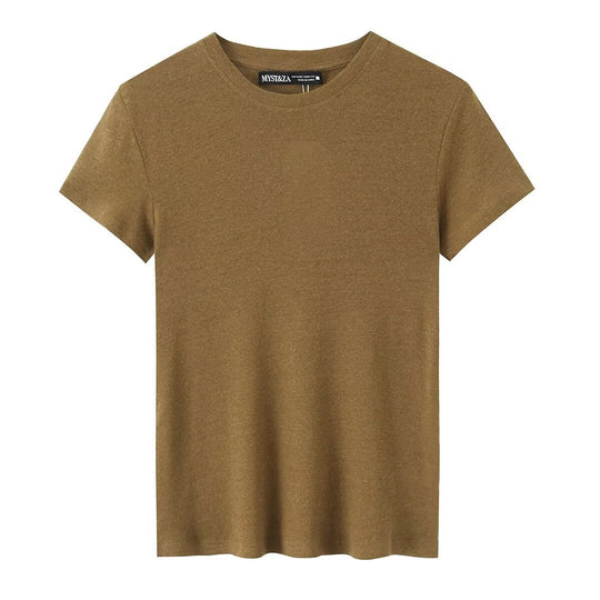 Damen Freizeit T-Shirt aus bio-zertifizierter Baumwolle mit rundem Hals und komfortablem Schnitt EB