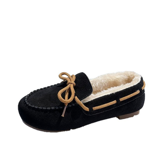 Damen Mokassins mit warmem Futter und eleganter Schnürung EB