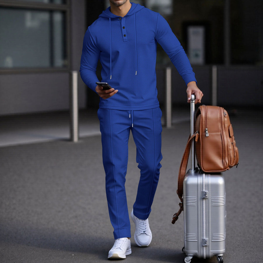Herren sportives Hoodie und Jogginghose Set im strukturierten Design EB