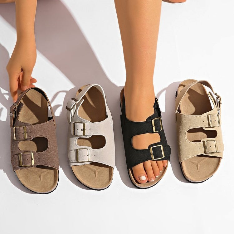 Damen bequeme Sandalen mit verstellbaren Schnallen EB
