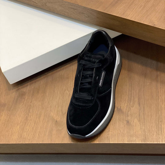 Damen Komfortable Wildleder Sneakers mit atmungsaktiver Innensohle EB