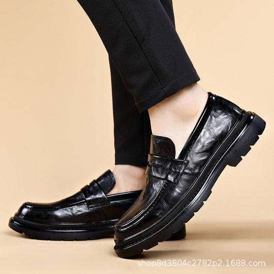 Herren Elegante Leder Mokassins mit rutschfester Sohle und komfortablem Innenfutter EB
