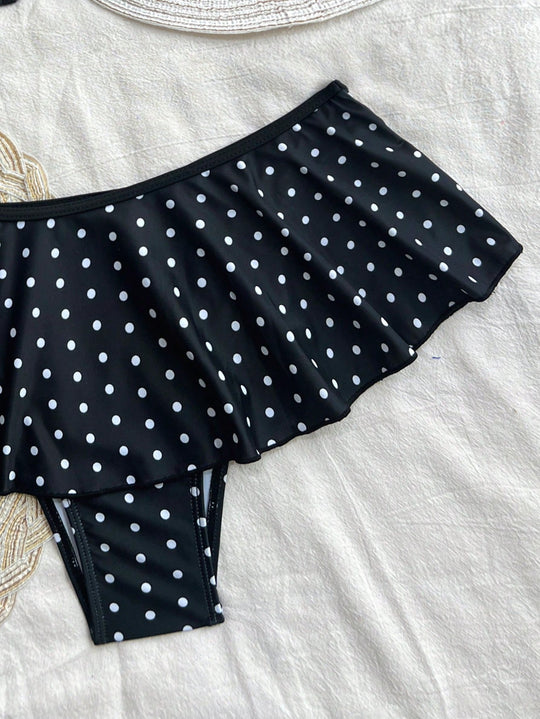 Damen Triangel-Bikini mit verspieltem Rüschensaum EB