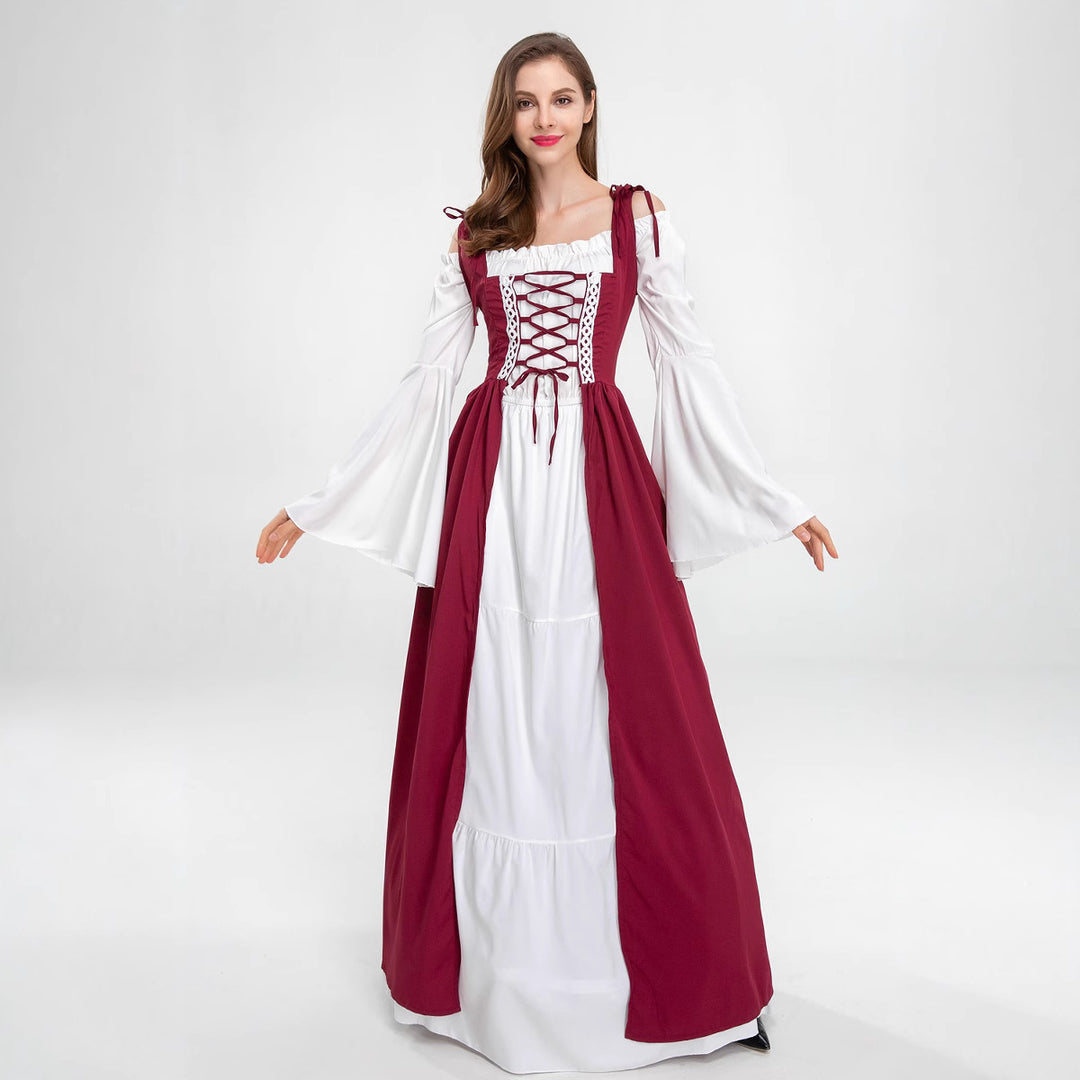 Damen historisches Märchenkleid mit elegantem Oberteil und ausgestellten Ärmeln EB