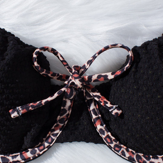 Damen Push-Up Bikini mit tierischem Akzent EB