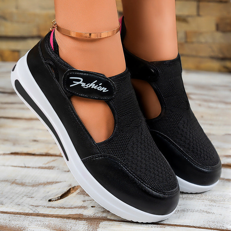 Damen Slip-On Freizeitschuhe mit elastischem Obermaterial und atmungsaktiver Sohle EB