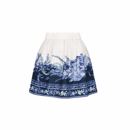 Damen Einteiler Badeanzug mit floralem Design und V-Ausschnitt EB