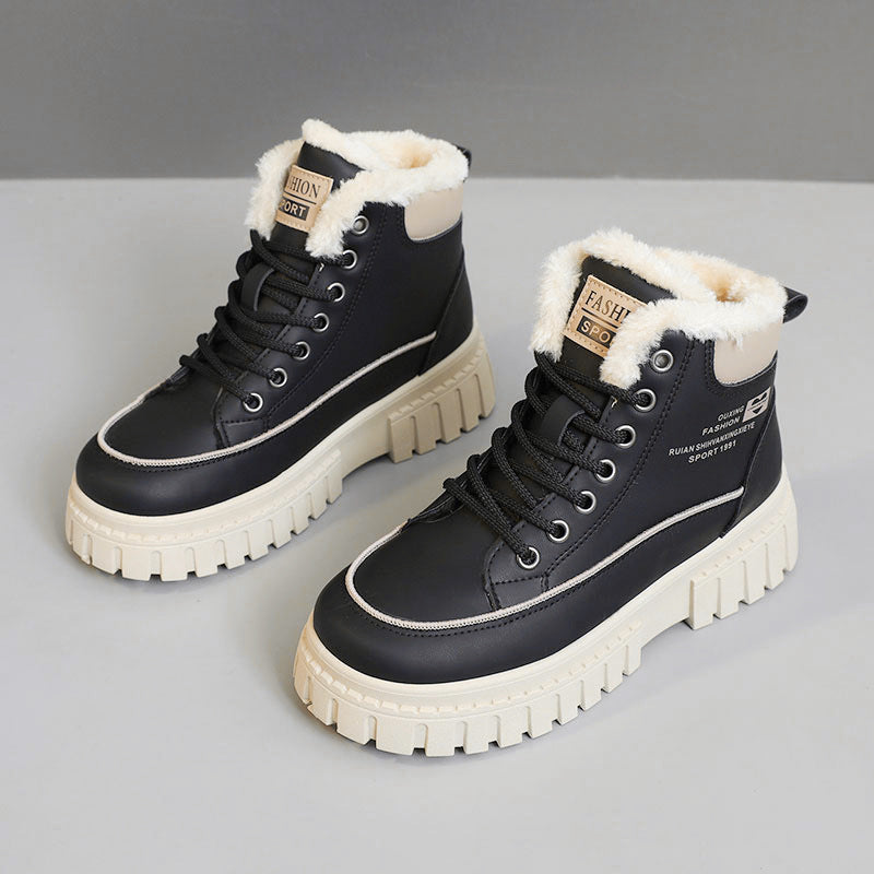 Damen High-Top Winterstiefel mit kuscheligem Innenfutter und rutschfester Profilsohle EB