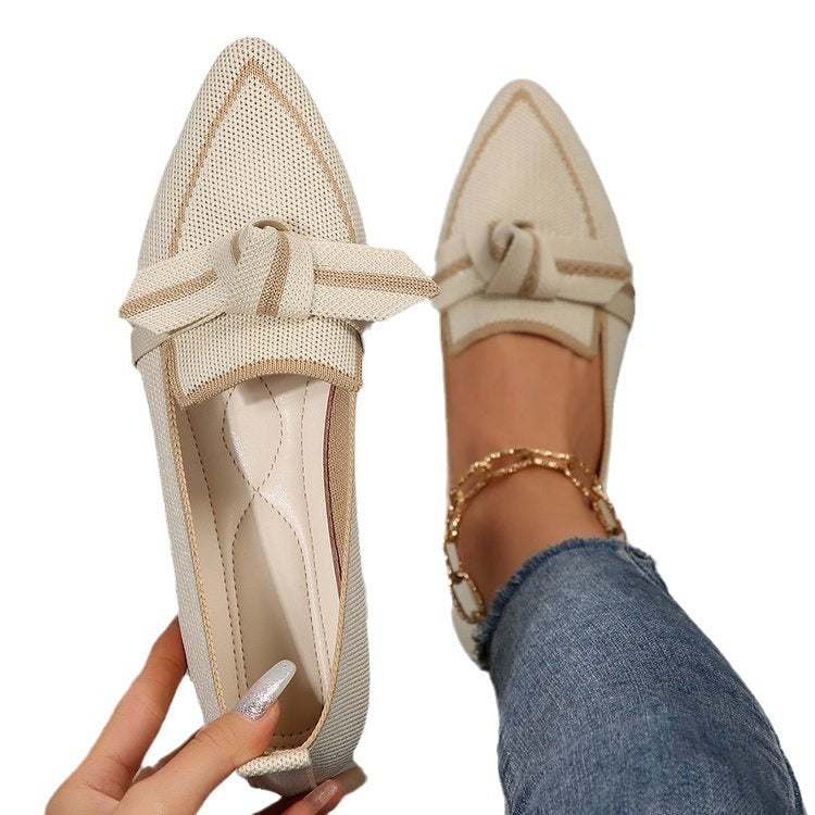 Damen Elegante Mules mit modischer Schleifenapplikation EB