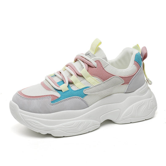Damen Chunky Sneakers mit atmungsaktivem Mesh-Obermaterial und komfortabler Dämpfung EB