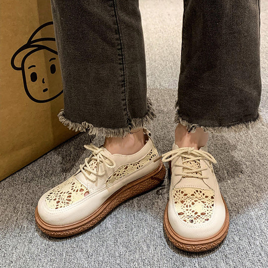Damen Komfortable Freizeit Sneakers mit atmungsaktiver Oberflächenstruktur EB