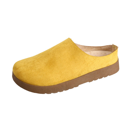 Damen rutschfeste Clogs aus weichem Veloursleder EB